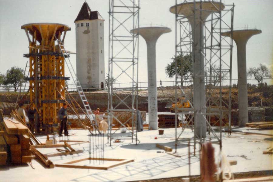 Baustelle Hochbehälter Fronrot (1970er Jahre)
